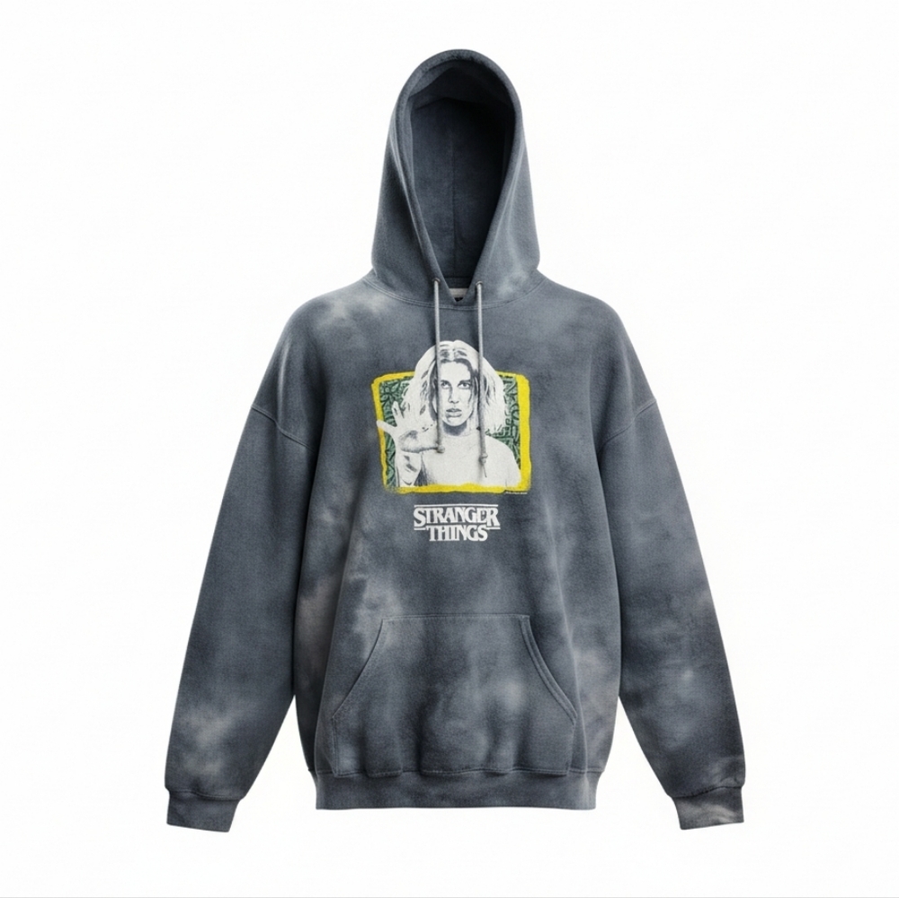 Stranger Things Graphic Tie-Dye Hoodie- 2X